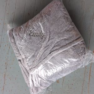 Nib embroidered fleece blanket